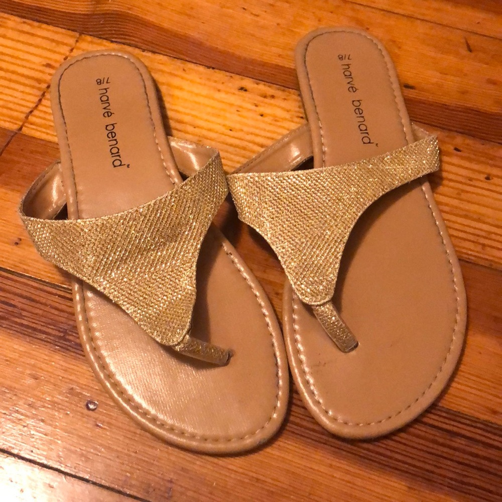 Gold Flip Flops